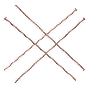 2'' Head Pins (0.6mm) Rose Gold Plated (20 pieces)
