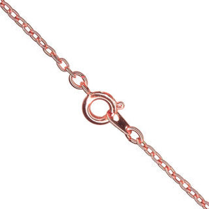 Necklace Chain - Rose Gold Plated - 18" Trace Chain