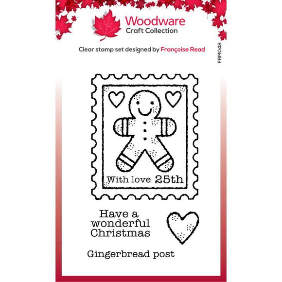 Woodware Clear Singles Gingerbread Stamp 3 in x 4 in Stamp