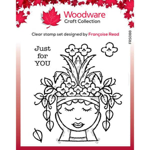 Woodware Clear Singles Lady Planter 4 in x 4 in Stamp