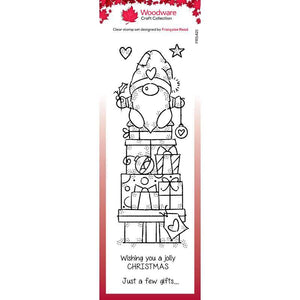 Woodware Clear Singles Gnome Gifts 8 in x 2.6 in Stamp