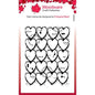 Woodware Clear Singles Heart Background 4 in x 6 in Stamp