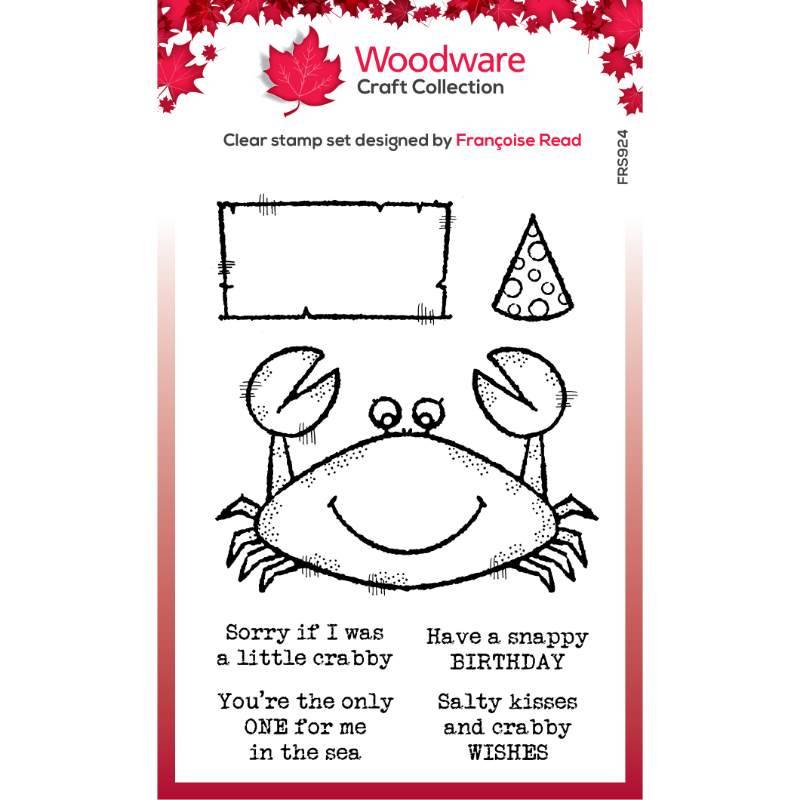 Woodware Clear Singles Mr Crab 4 in x 6 in Stamp