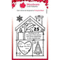 Woodware Clear Singles Christmas House 4 in x 6 in Stamp
