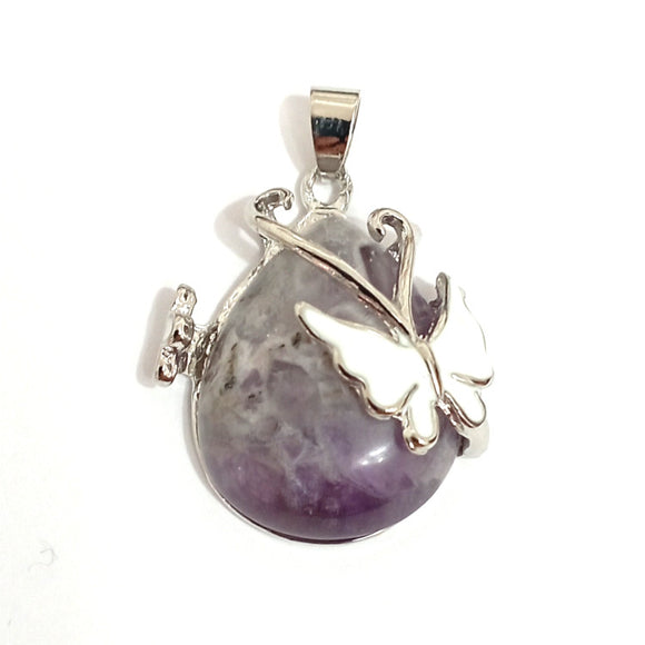 Amethyst Butterfly Pendant