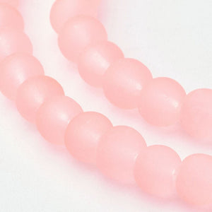 Value Beads - 4mm Frosted - Light Salmon