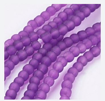 Value Beads - 4mm Frosted - Purple