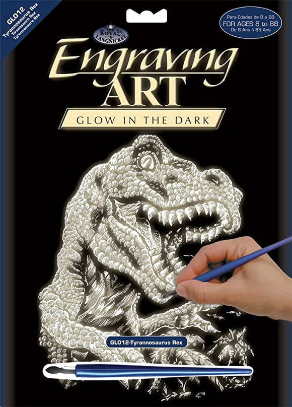 Glow in The Dark Foil Engraving Art Kit Tyrannosaurus Rex