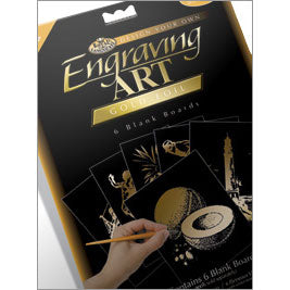 Engraving Art Gold 6 Blank Boards