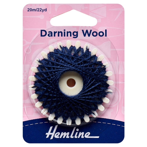 Hemline Darning Wool 20mtrs - Navy