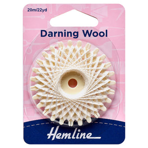 Hemline Darning Wool 20mtrs - White