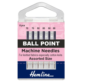 Hemline Ball Point Machine Needles (6 Pieces)