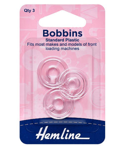 Hemline standard Plastic Bobbins - 3 Pcs