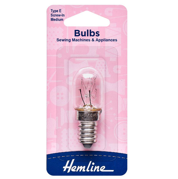 Hemline Sewing Machine Bulb Medium Screw