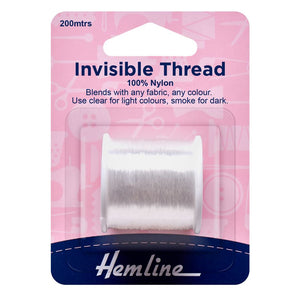 Hemline Invisible Thread 200m Clear