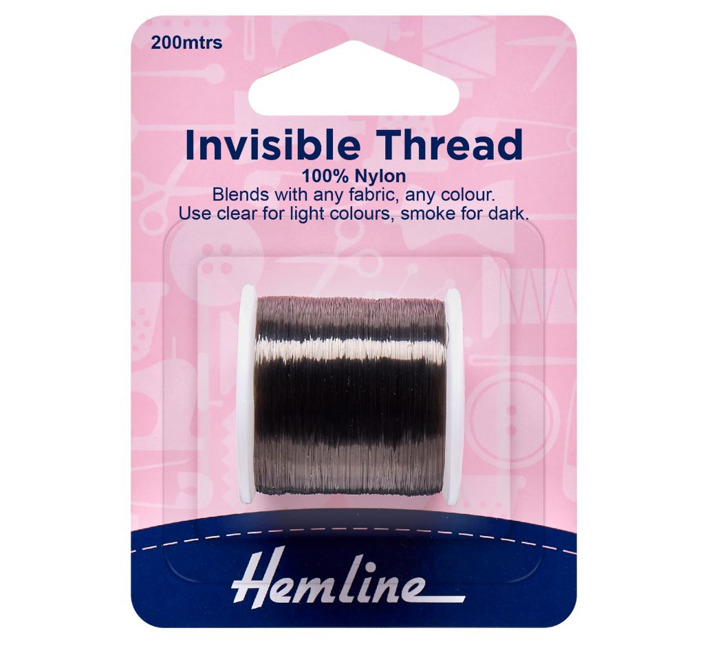 Hemline Invisible Thread 200m Smoke