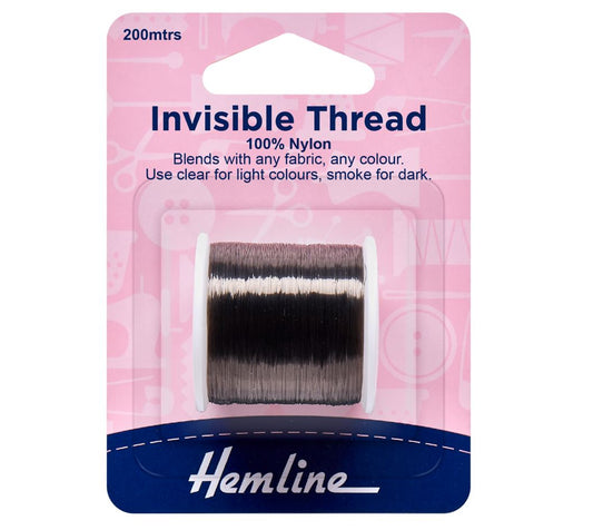 Hemline Invisible Thread 200m Smoke