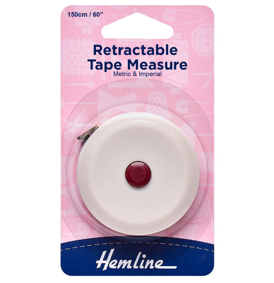 Hemline Retractable Tape Measure 150cm