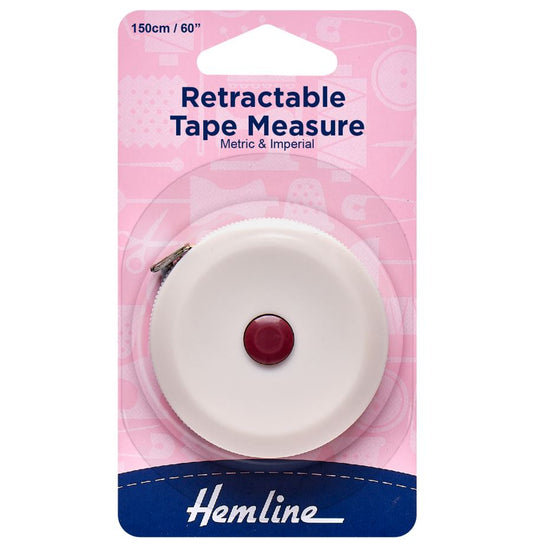 Hemline Retractable Tape Measure 150cm