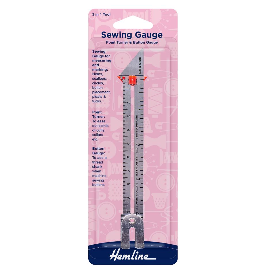Hemline Sewing Gauge 3 in 1 Tool