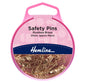 Hemline Safety Pins Brass 23mm (50 Pieces)