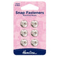 Hemline Snap Fasteners Sew-on Nickel Assorted (Pack of 6)