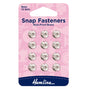 Hemline Snap Fasteners Sew-on Nickel 9mm (Pack of 12)