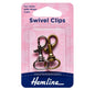 Hemline Swivel Clips 13mm Bronze & Metal (2 Pack)