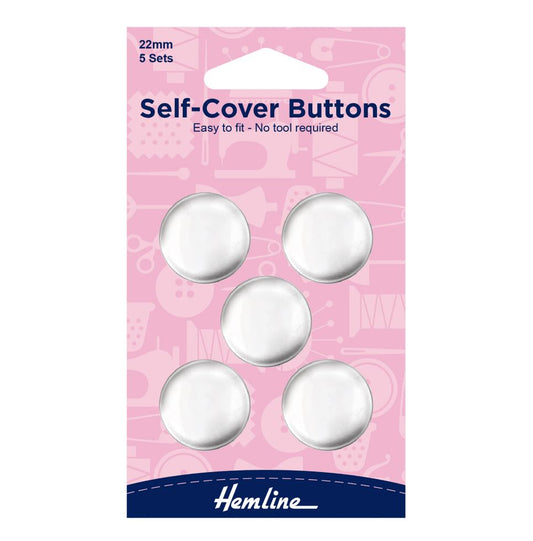 Hemline Self-Cover Buttons 22mm 5 Sets