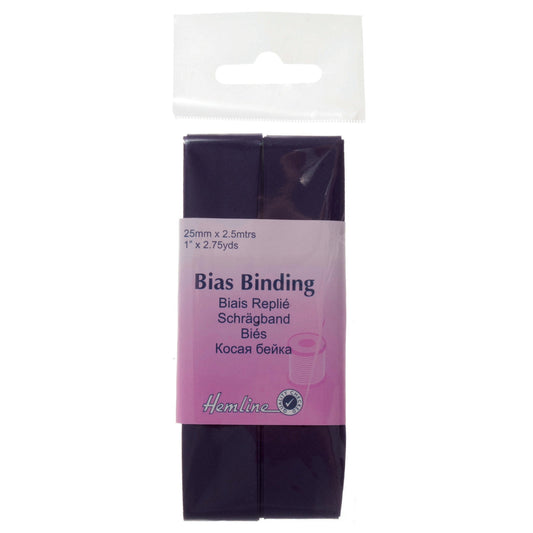 PolyCotton Bias Binding 25mm 2.5m - Purple