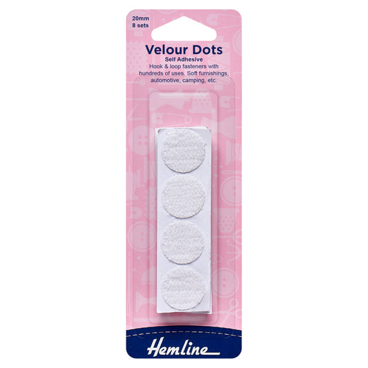 Hemline Velour Dots 20mm
