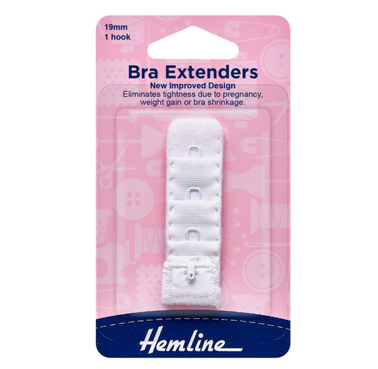 Hemline Bra Extenders 19mm 1 Hook