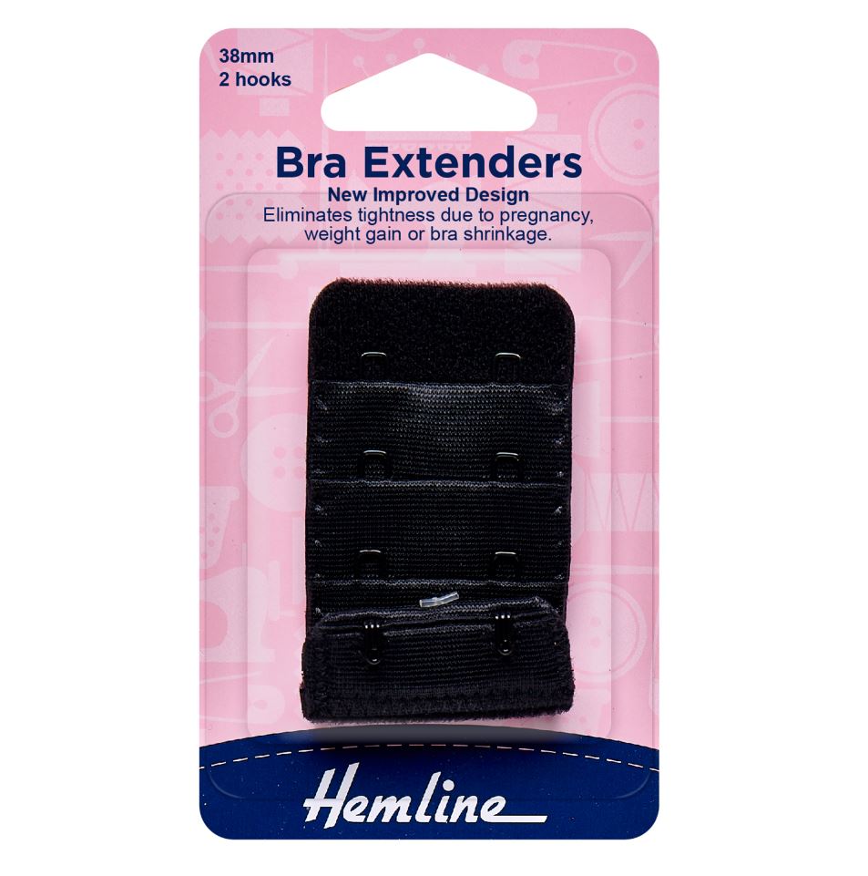 Hemline Bra Extenders 38mm 2 Hooks