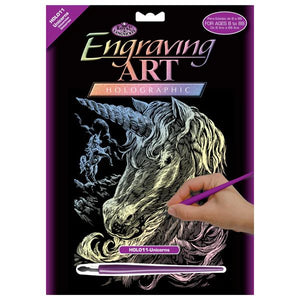 Holographic Foil Engraving Art Kit Unicorns