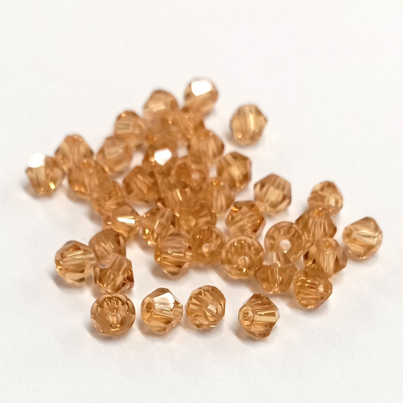 Value Beads - 4mm Glass Bicone - Gold