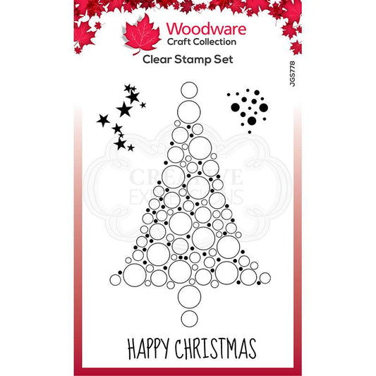 Woodware Clear Singles Bubble Spruce 4 in x 6 in Stamp