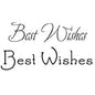 Woodware Just Words Best Wishes 1.5 in x 3 in Stamp