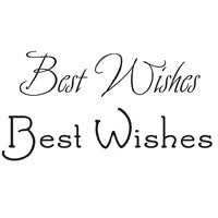 Woodware Just Words Best Wishes 1.5 in x 3 in Stamp