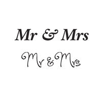 Woodware Clear Minis Mr And Mrs 1.5 in x 3 in Stamp