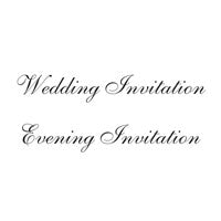 Woodware Just Words Wedding And Evening invitations 1.5 in x 3 in Stamp