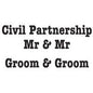 Woodware Just Words Civil Partnership Mr And Mr 1.5 in x 3 in Stamp