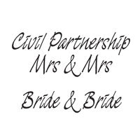 Woodware Just Words Civil Partnership Mrs And Mrs 1.5 in x 3 in Stamp