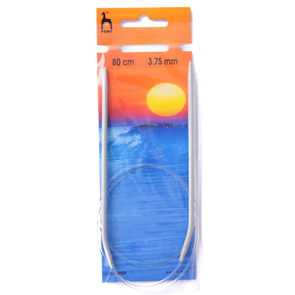 Pony Circular Knitting Pins 80cm 3.75mm
