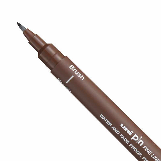 Uni Pin Fine Liner Brush Sepia