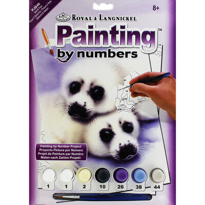 Paint By Numbers Seal & Pups