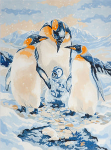 Paint By Numbers Penguin Family