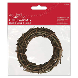 Create Christmas Rattan Wreath 100mm