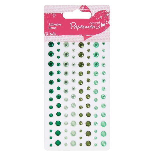 Papermania Adhesive Stones Verde 104pcs