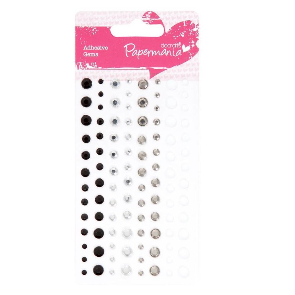 Papermania Adhesive Stones Monochrome 104pcs