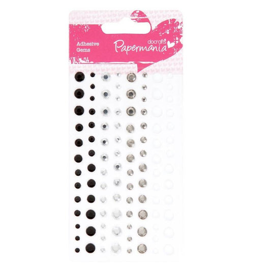 Papermania Adhesive Stones Monochrome 104pcs